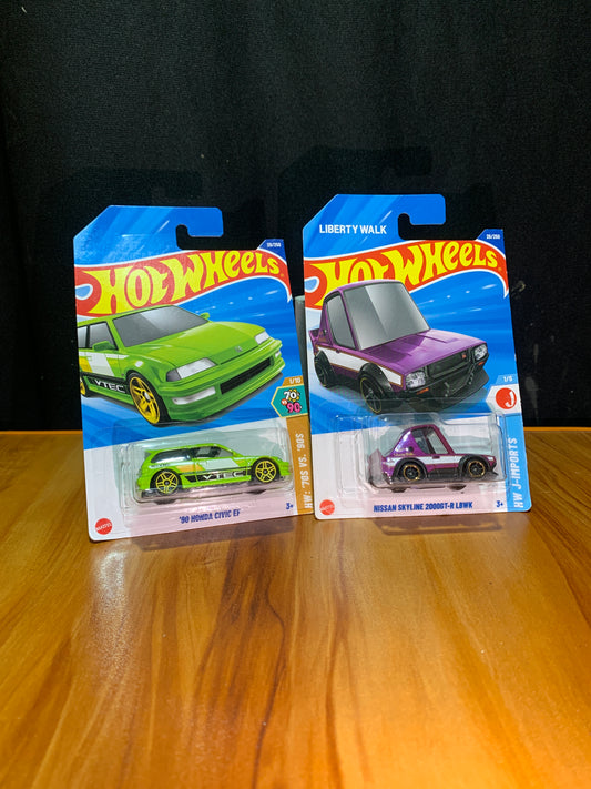 90 Honda Civic EF & Nissan Skyline(Tooned) Combo