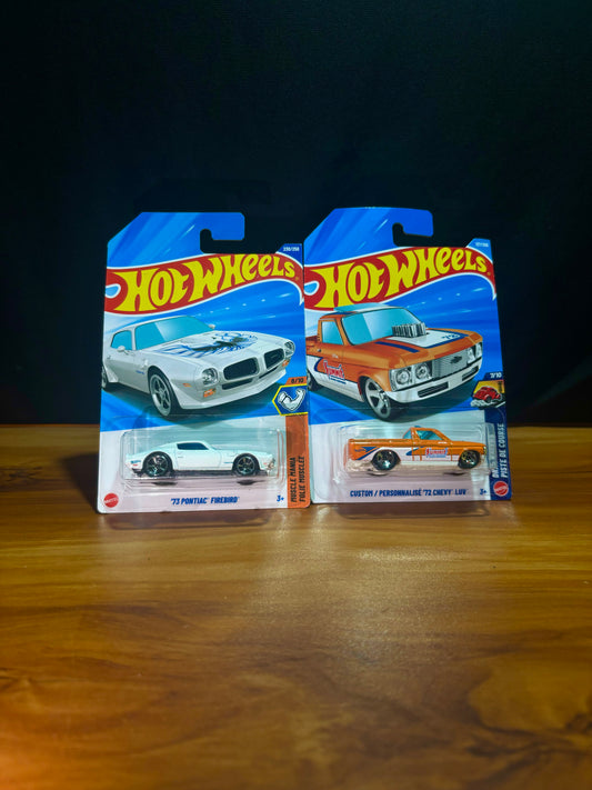 73 Pontiac Firebird & Personalise 72 Chevy Luv Combo