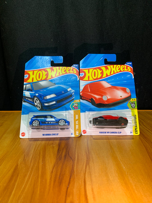 90 Honda Civic EF & Porsche 911 Carrera Clip Combo